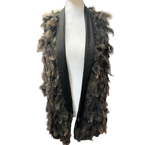 bl-nk London grey Turkey Feather Vest Medium - Picture 1 of 5